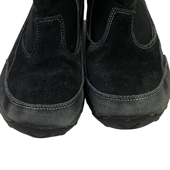 Merrell Jungle Moc Black Suede Leather Faux Fur Select Dry Winter Boots Kids 7 - Picture 6 of 16
